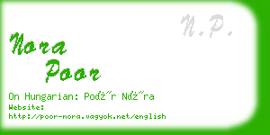 nora poor business card